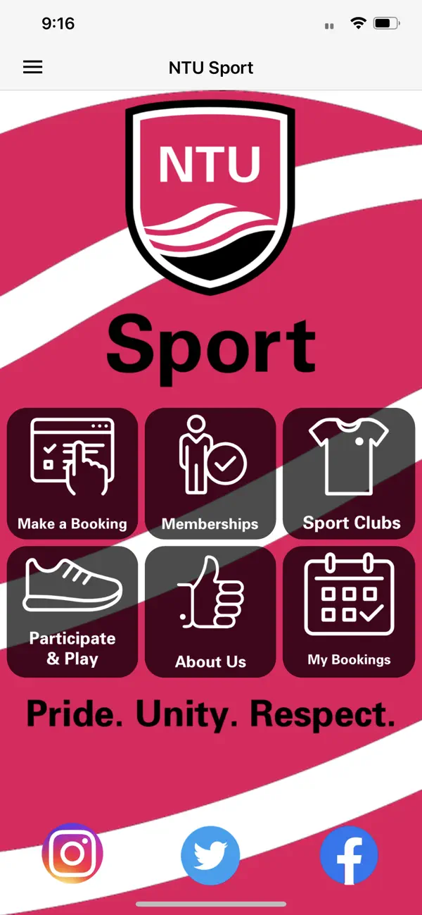 Screenshot #1 pour NTU Sport