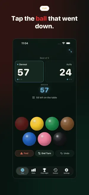 Snooker Scoreboard: Cue Score screenshot 1
