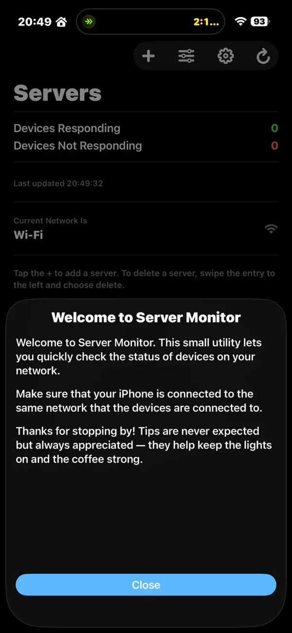 #4. Server Checker (iOS) Ved: Clint Yarwood