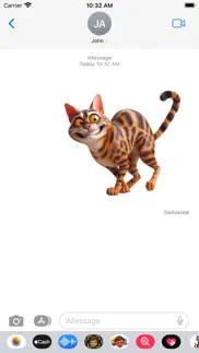 goofy bengal cat stickers iphone screenshot 4