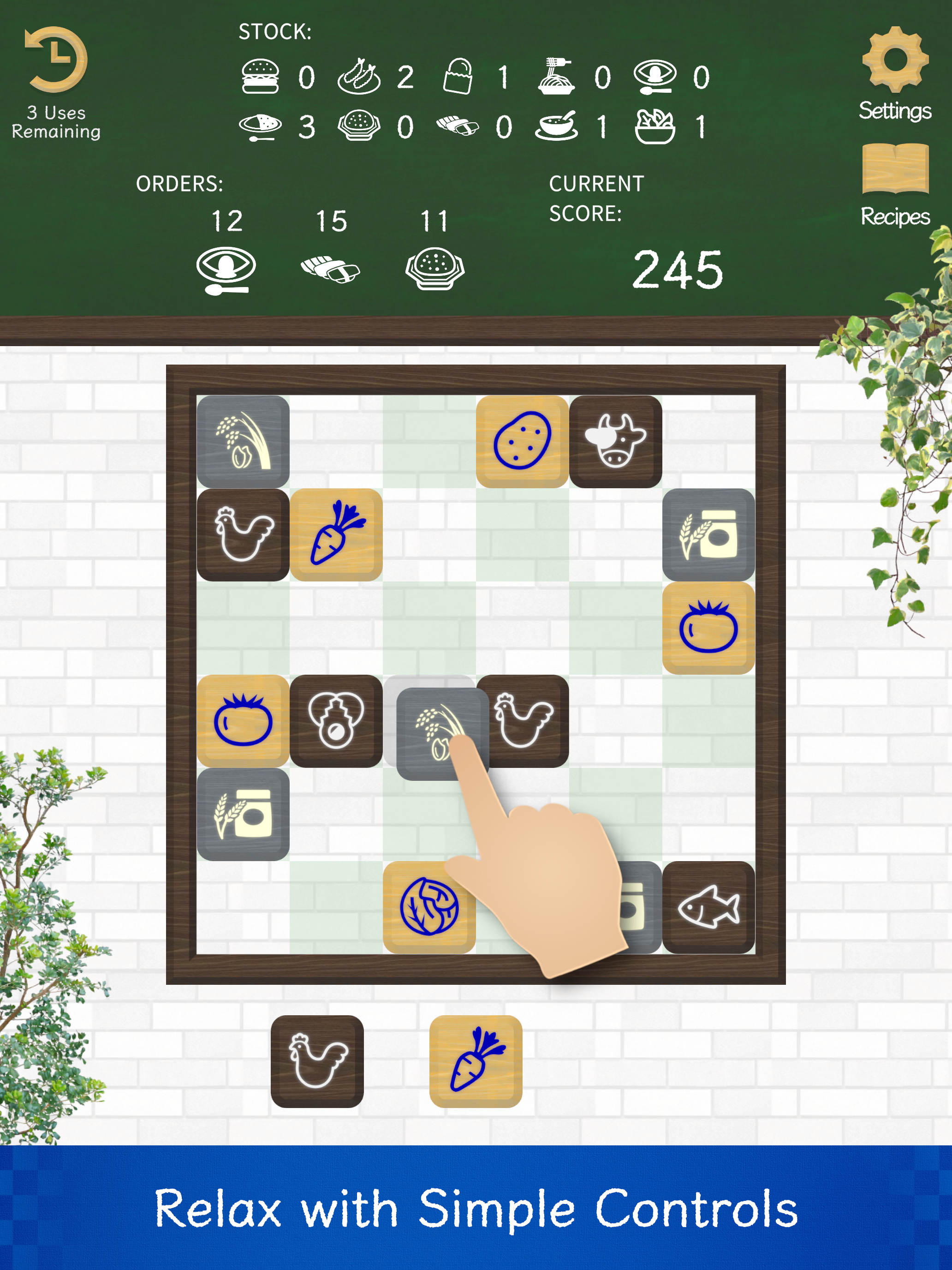Wood Food Block: Puzzle Game