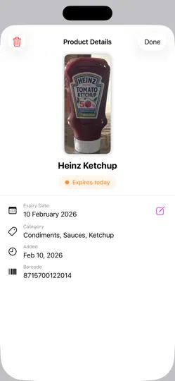 Captura de pantalla de Best Before - Food Tracker en iPhone 4