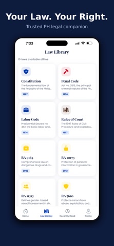 Philippines Law Library screenshot