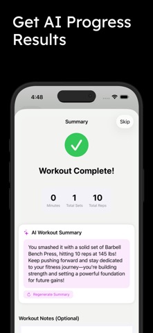 Simple AI Workout Tracker Screenshot 2 of 7