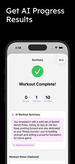 Simple AI Workout Tracker Screenshot 2 of 7