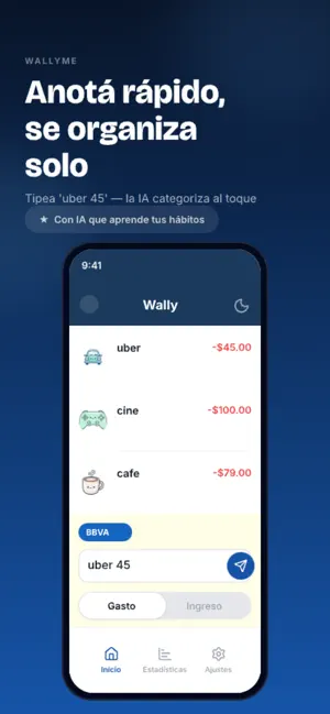 wallyme: Quick Expense Log screenshot 1