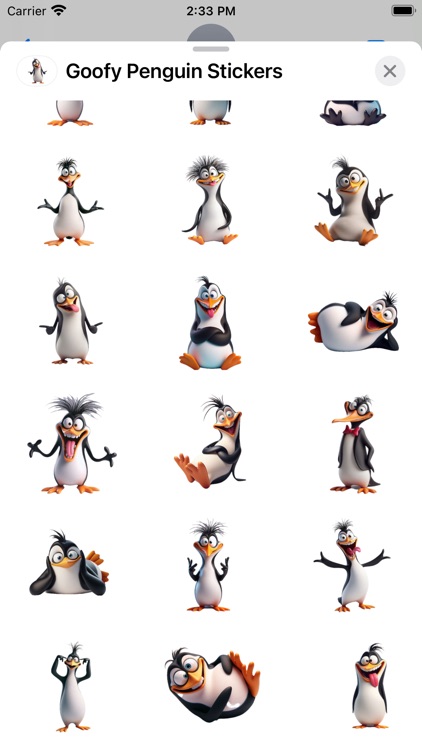 Goofy Penguin Stickers