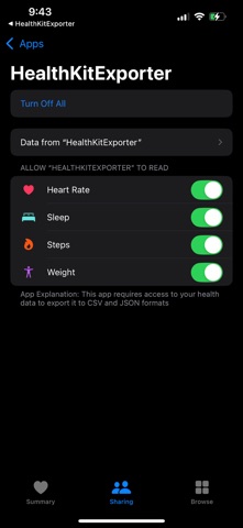 My Health Export screenshot