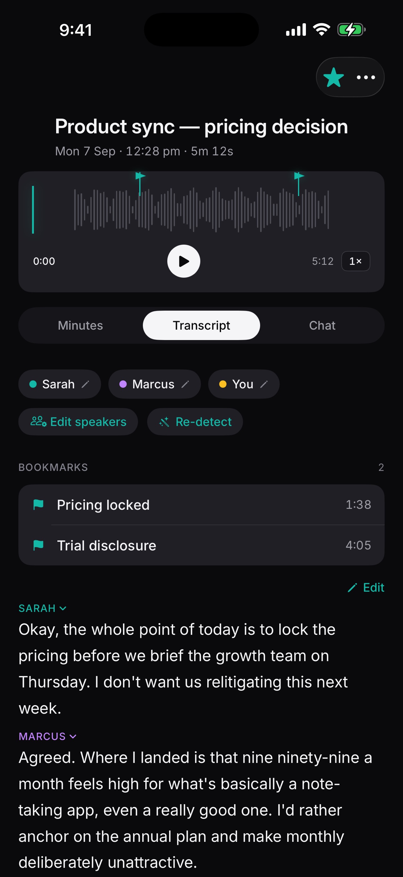 Screenshot 2 of Hum: Voice Notes