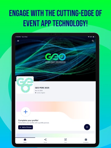 GEO's Event Portal iPad screenshot