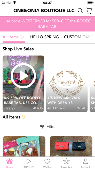 ONE&ONLY BOUTIQUE LLC Screenshot