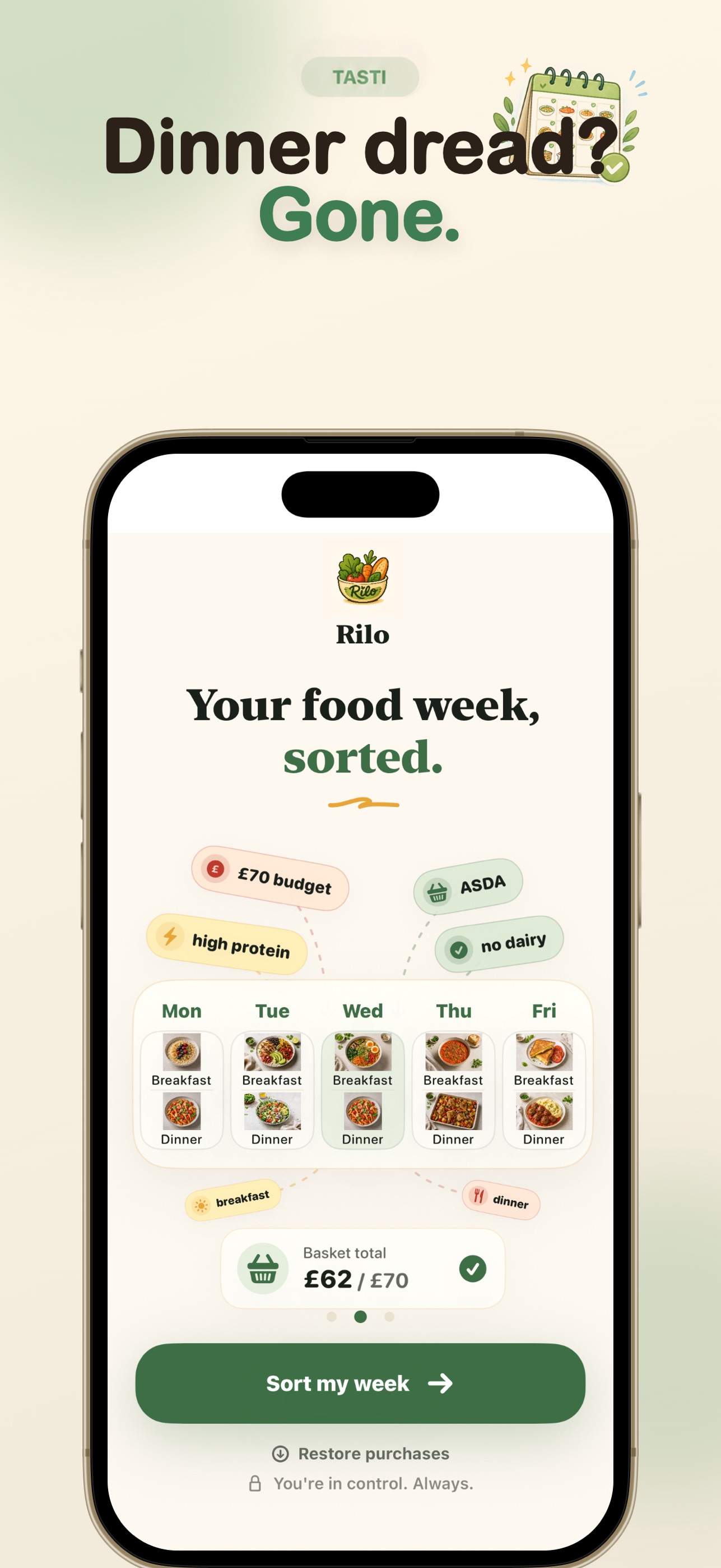 Screenshot 1 of Tasti - Meal Planner