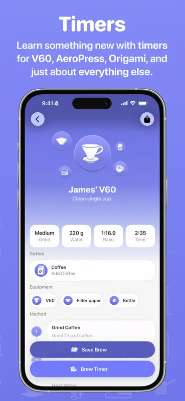 Coffee Book: Brew Timer screenshot 2 of 6