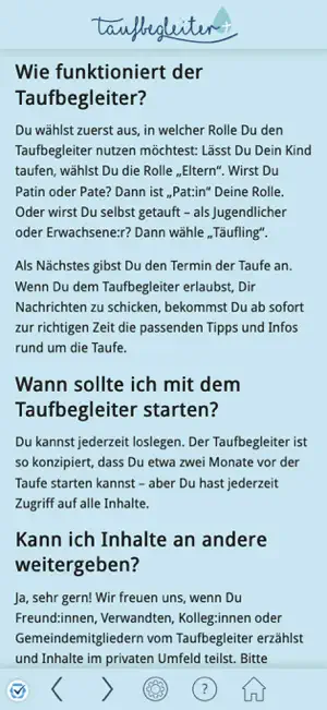 Taufbegleiter screenshot 3