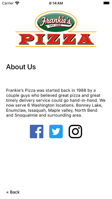 Frankie's Pizza WA Screenshot
