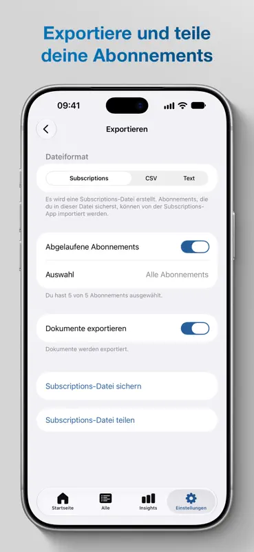 Subscriptions: Abos verwalten screenshot 6 of 7