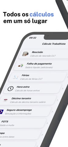 Cálculo Trabalhista CLT iPhone screenshot