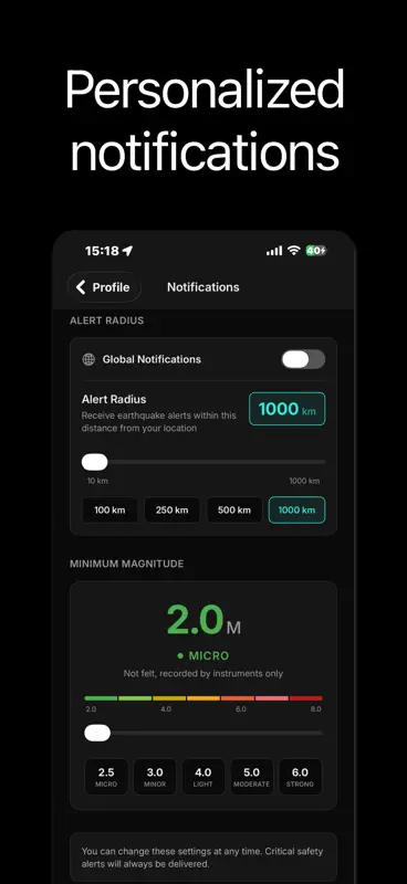 GeoShake - Earthquake Alerts screenshot 6 of 6