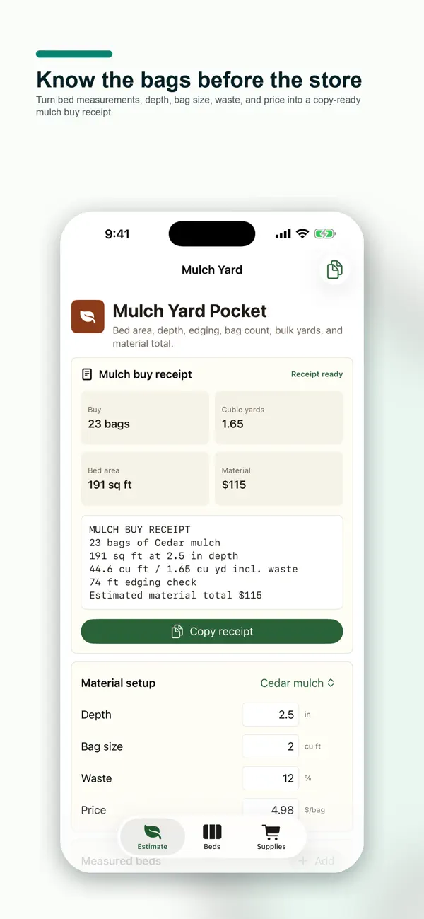 Screenshot #1 pour Mulch Yard Pocket