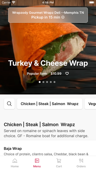 Wrapzody Gourmet Wrapz Deli iPhone screenshot 2 - Food & Drink app