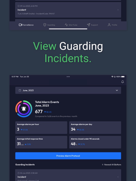 EyeQ Monitoring iPad screenshot 2 - Business app