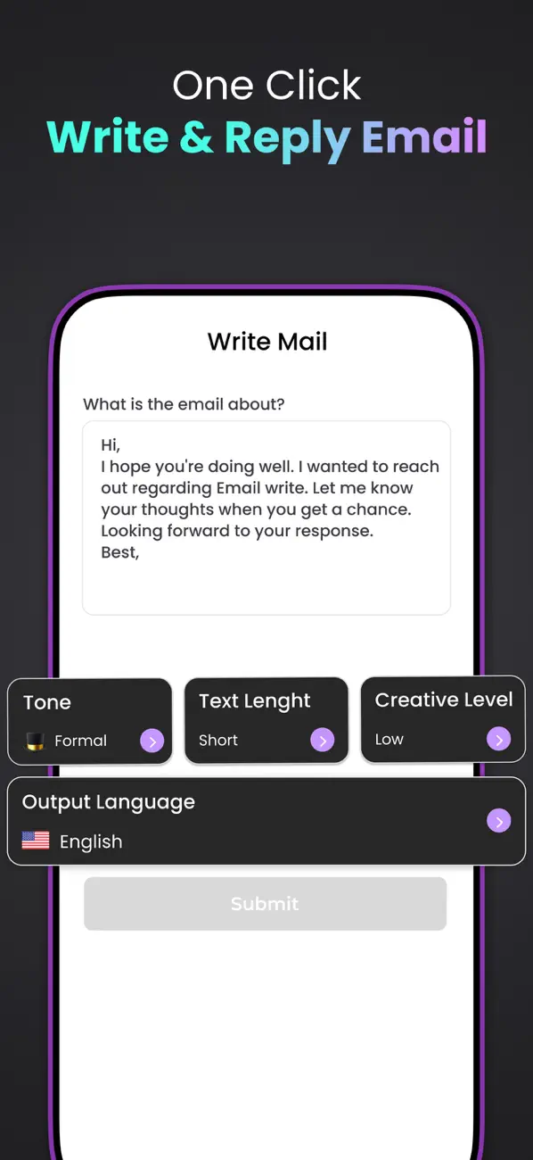 Screenshot #2 pour AI Email Writer - ComposeAI