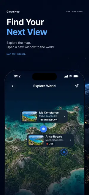 Globe Hop: Live Cams & Map screenshot 2