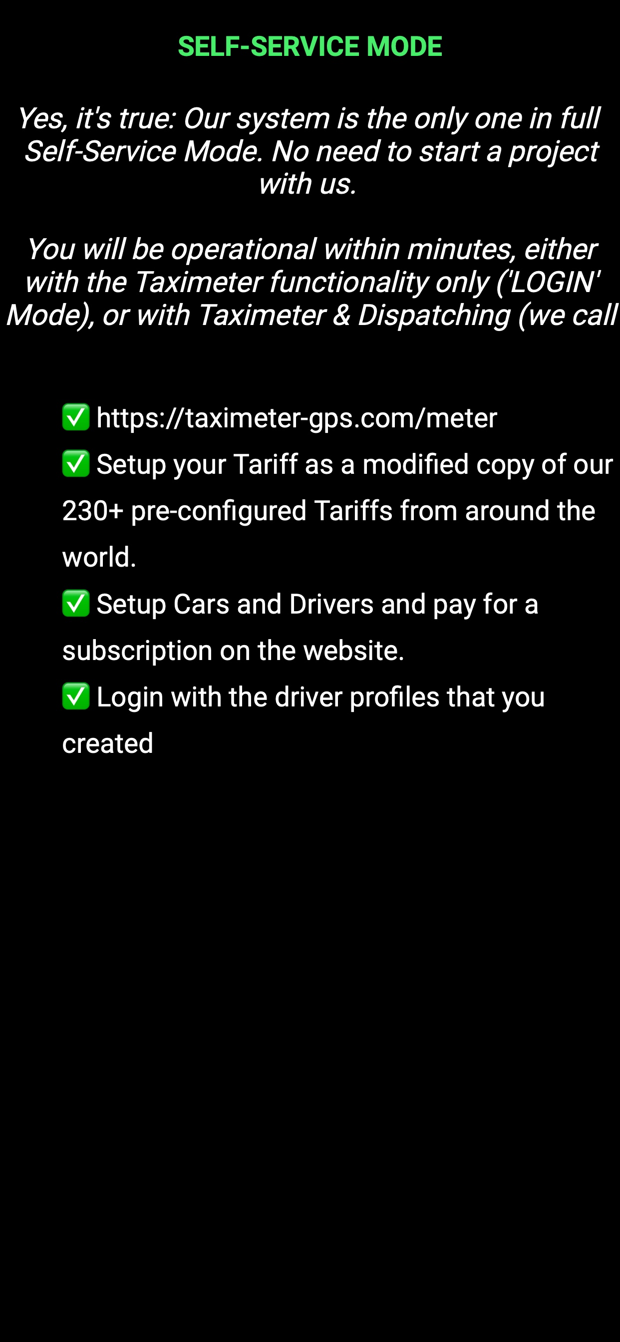 TaxiController Driver