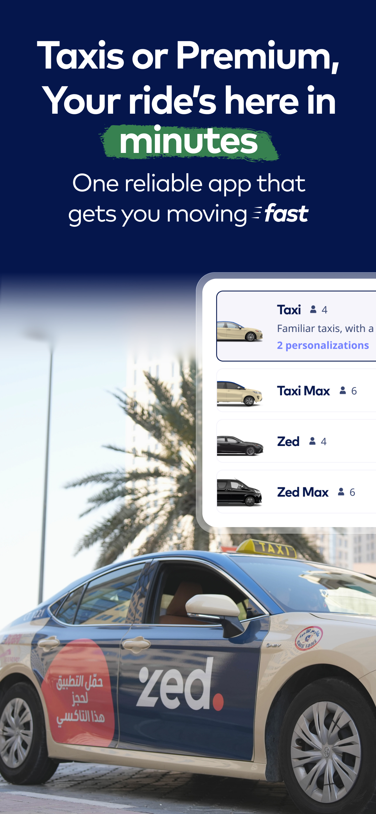 Zed: Book your taxi ride