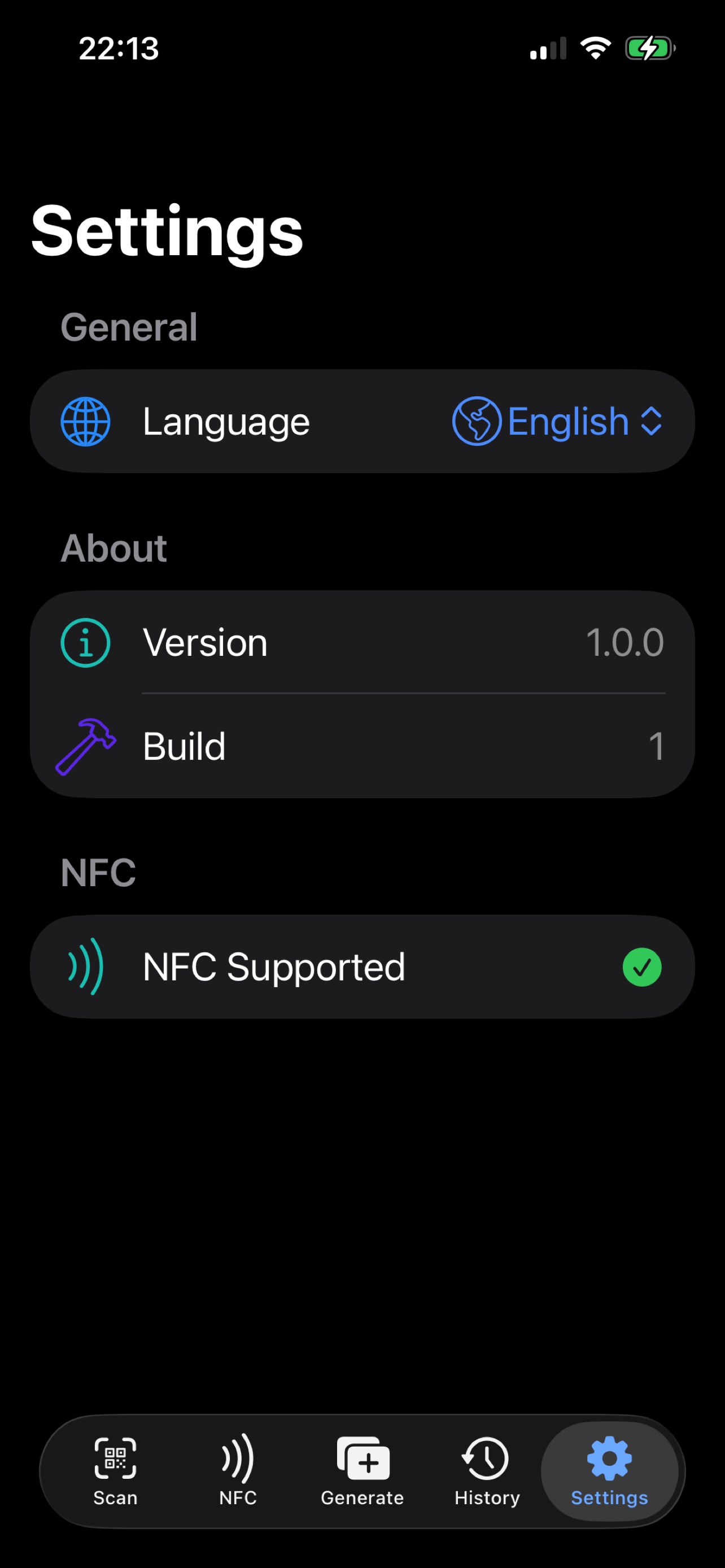 Screenshot 1 of NFC Tag Writer