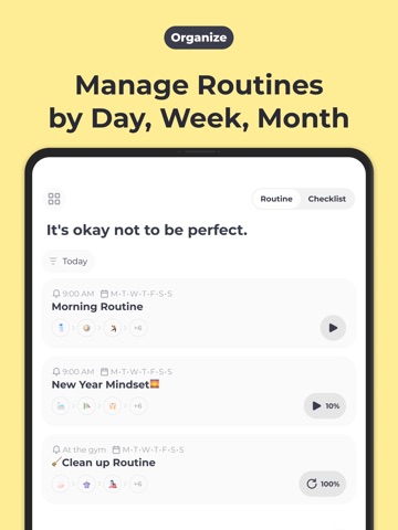 Routine Planner, Habit Tracker iPad screenshot