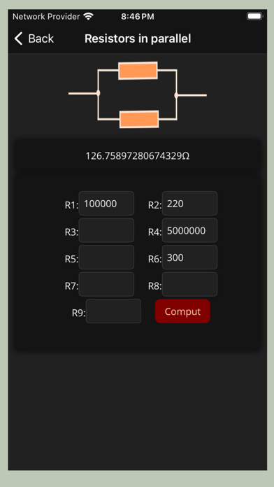 Screenshot 3 of Resistor calc: electronics App