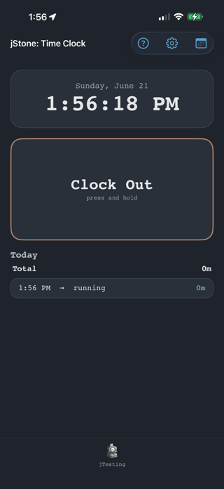 jStone: Time Clock Screenshot 3 of 4