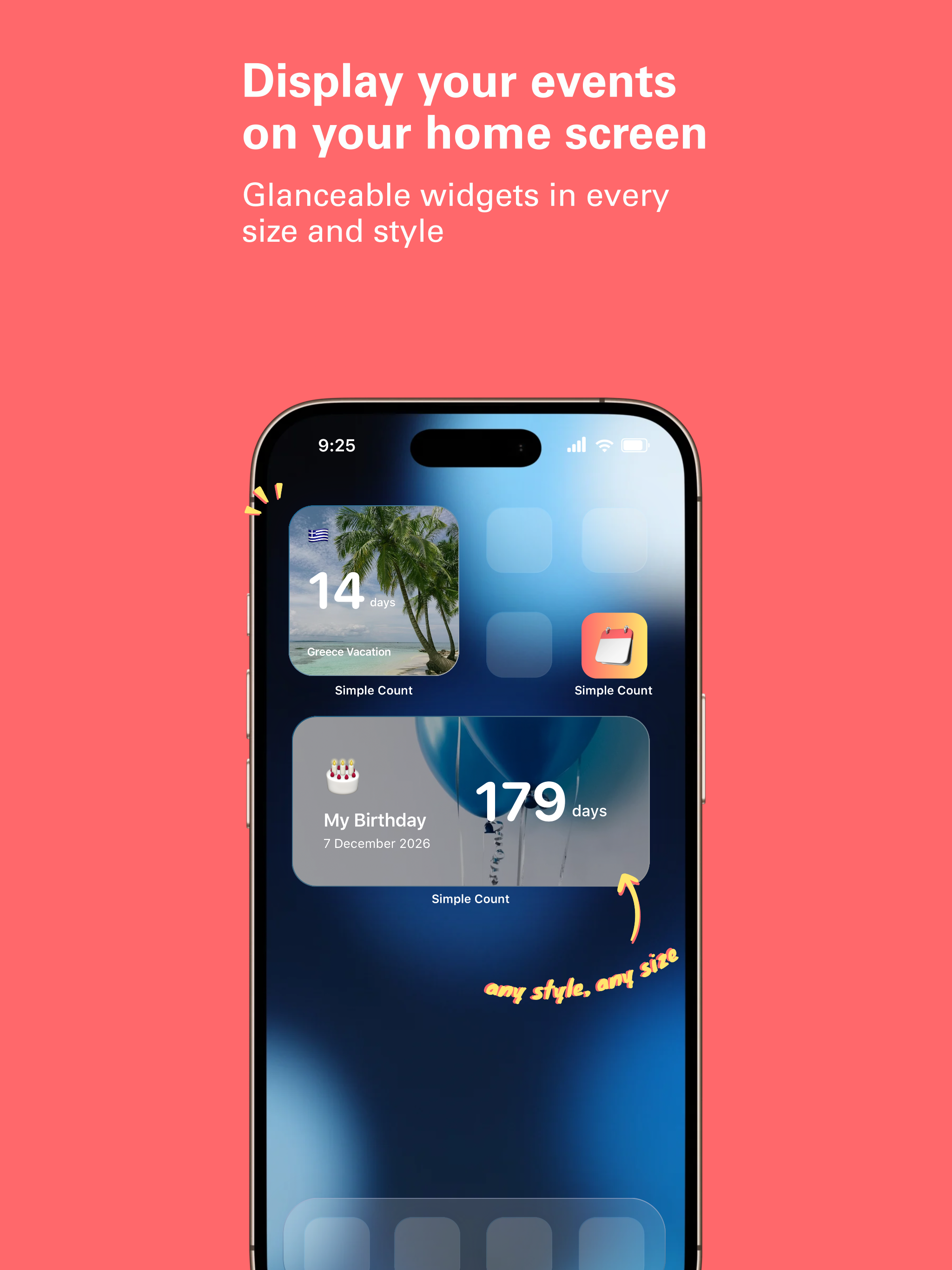 Simple Countdown Widget App screenshot 10