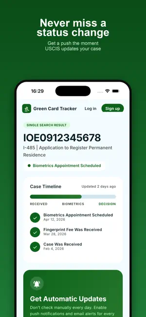 Green Card Tracker: USCIS screenshot 2