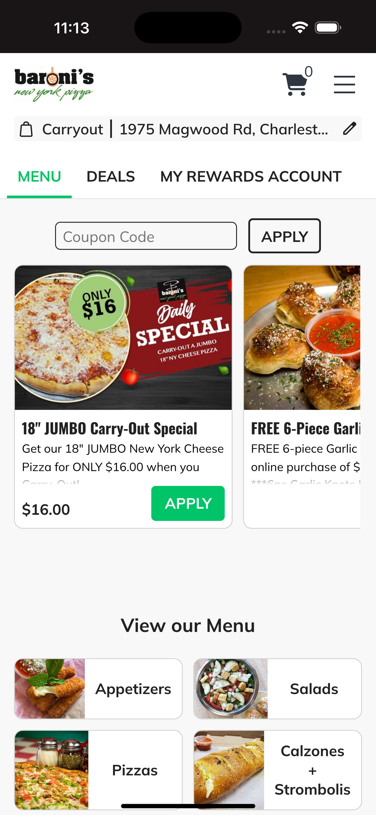 Baroni's Pizza screenshot 2