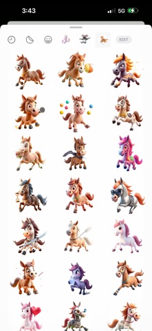 Galloping Horse Stickers iPhone screenshot