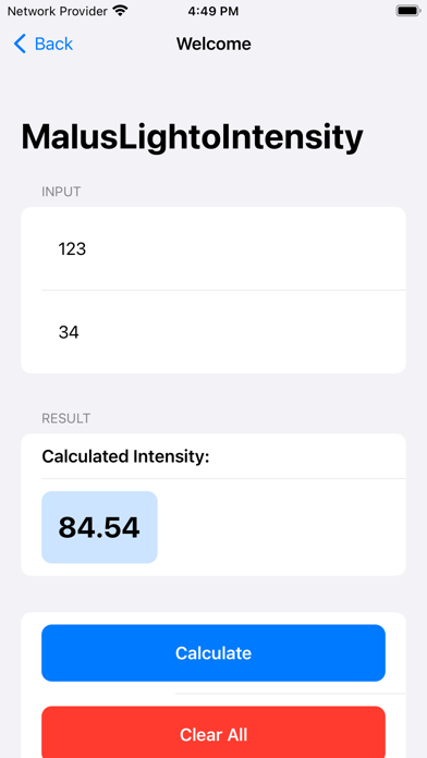 MalusLightoIntensity Screenshot