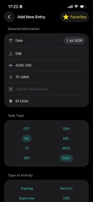 AMA Logbook screenshot