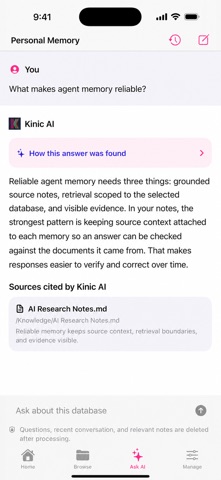 KinicWiki: AI Memory Screenshot 3 of 3