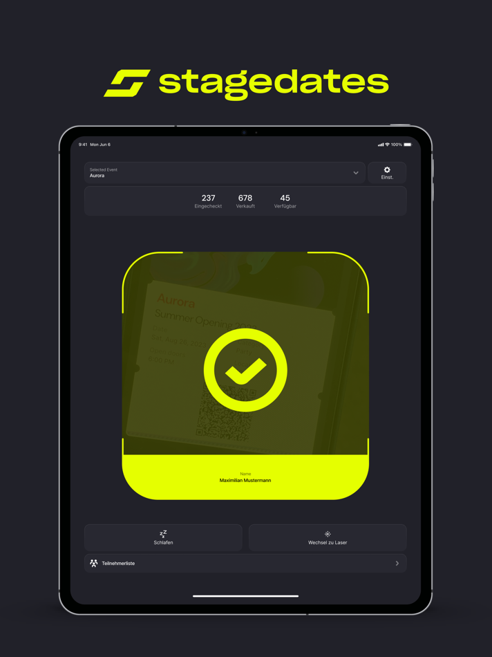 #1. stagedates scanner (iOS) Με: Ticket AG