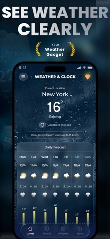 Weather & Clock: Live Radar Screenshot 1 of 5