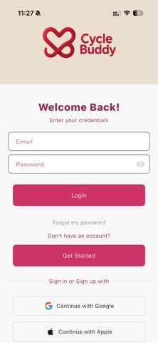 Cycle Buddy App screenshot