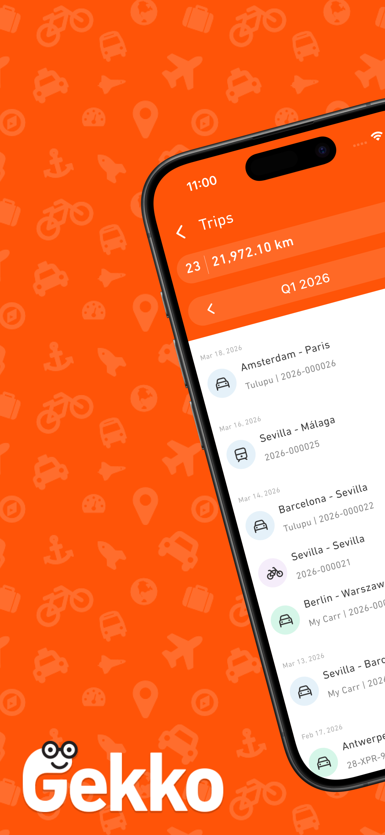Gekko Trips - GPS tracker
