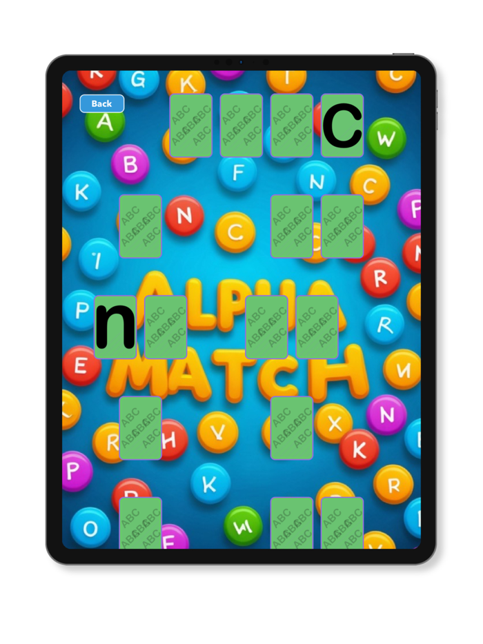 Alpha Match Memory Game