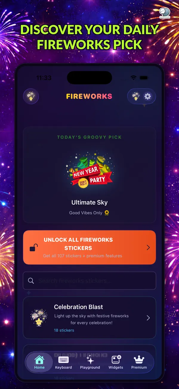 Screenshot #2 pour Fireworks Emoji Stickers by CS