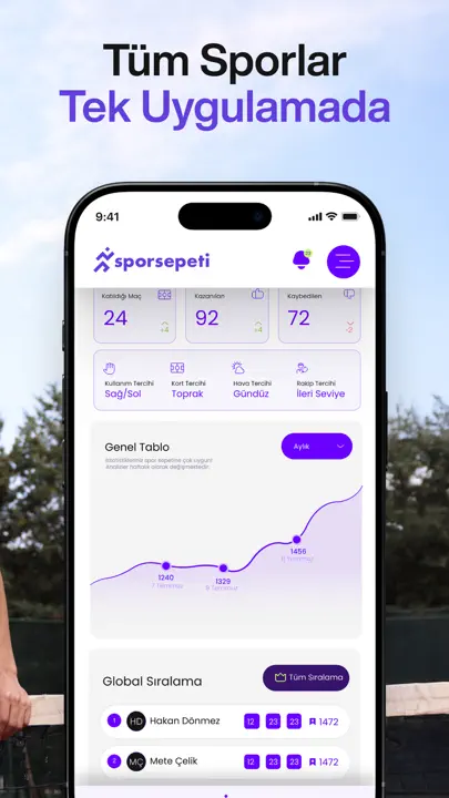 Sporsepeti - Tenis & Padel iPhone Ekran Görüntüsü 2