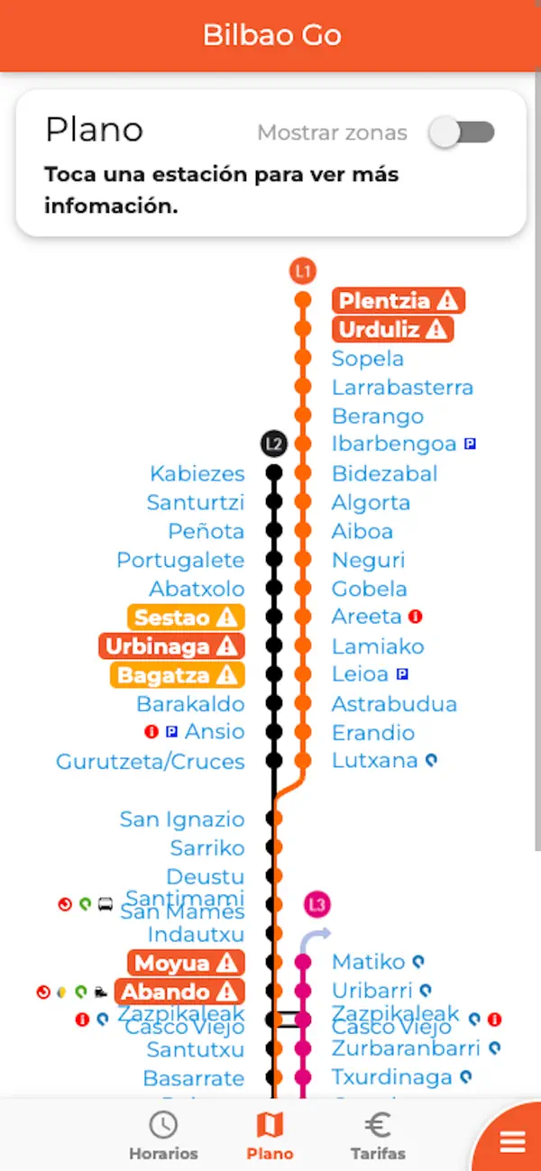 Screenshot #3 pour Bilbao Go: Metro Tren Tranvía