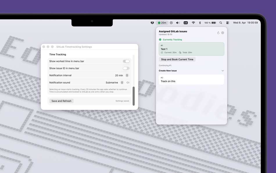 GitLab Timetracking (macOS) 作者: LEON TAPPE