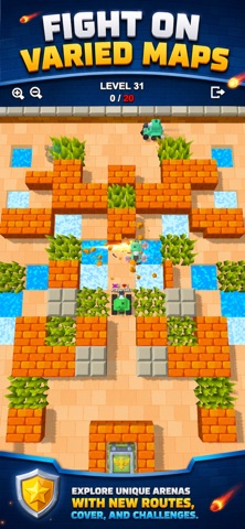 1-4 Player: Retro Tank Combat iPhone screenshot